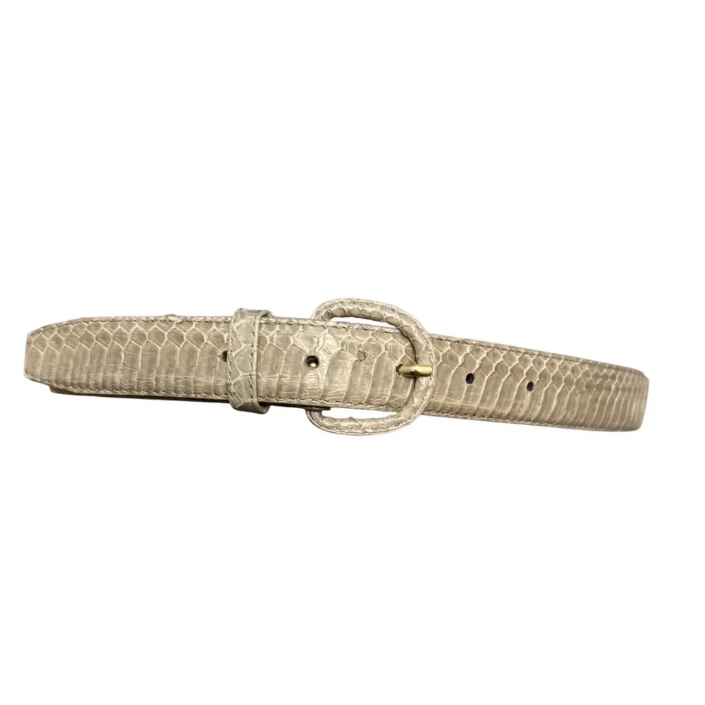 Bundle Honors Vintage Genuine‎ Snakeskin Belt Set Red Cream Snakeskin
